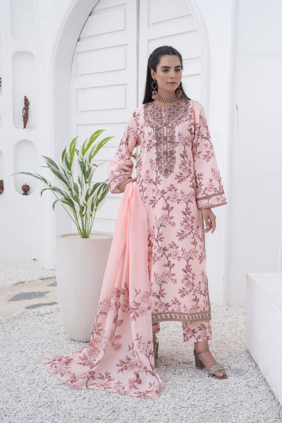 Floral Poise Emb 3 PC