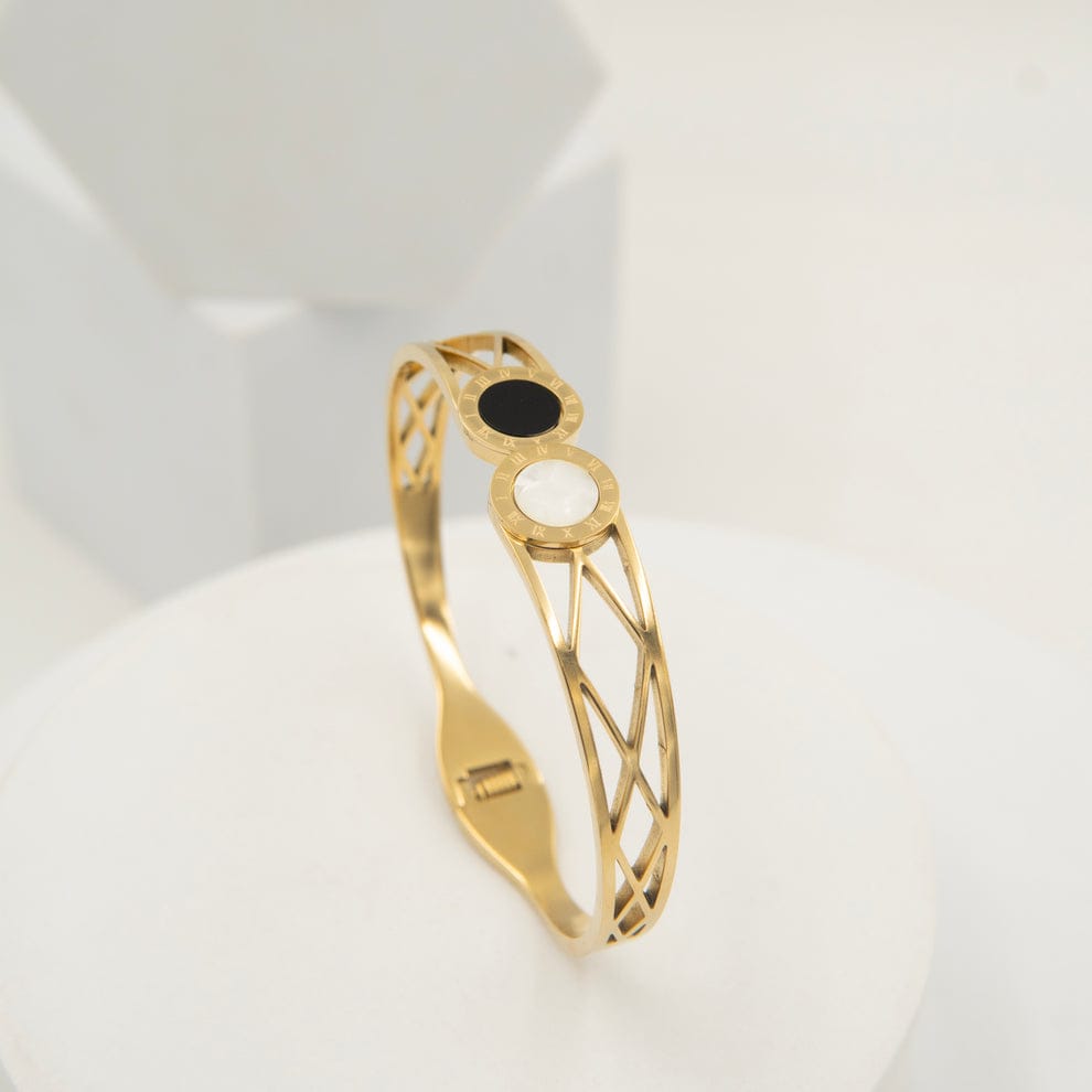 DUAL CIRCLE BANLE - 18K GOLD PLATED